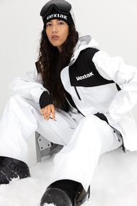 Women's Hextak Vanguard White And Black Ski Suit