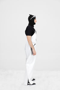 Men's Hextak Vanguard White And Black Snow Bib Pants