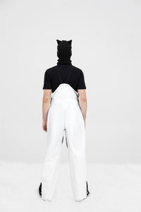 Men's Hextak Vanguard White And Black Snow Bib Pants