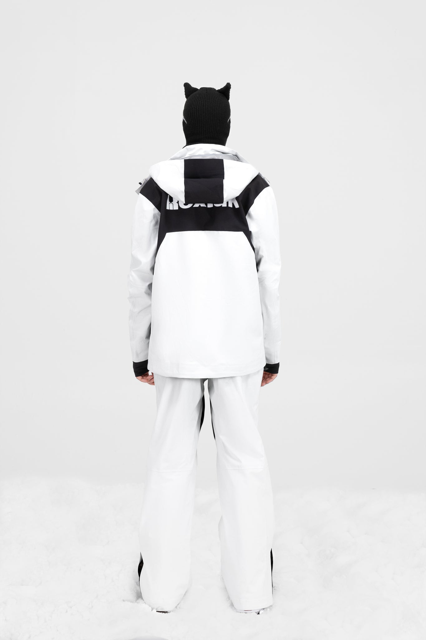 Men's Hextak Vanguard White And Black Ski Suit