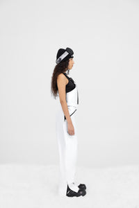 Women's Hextak Vanguard White And Black Snow Bib Pants