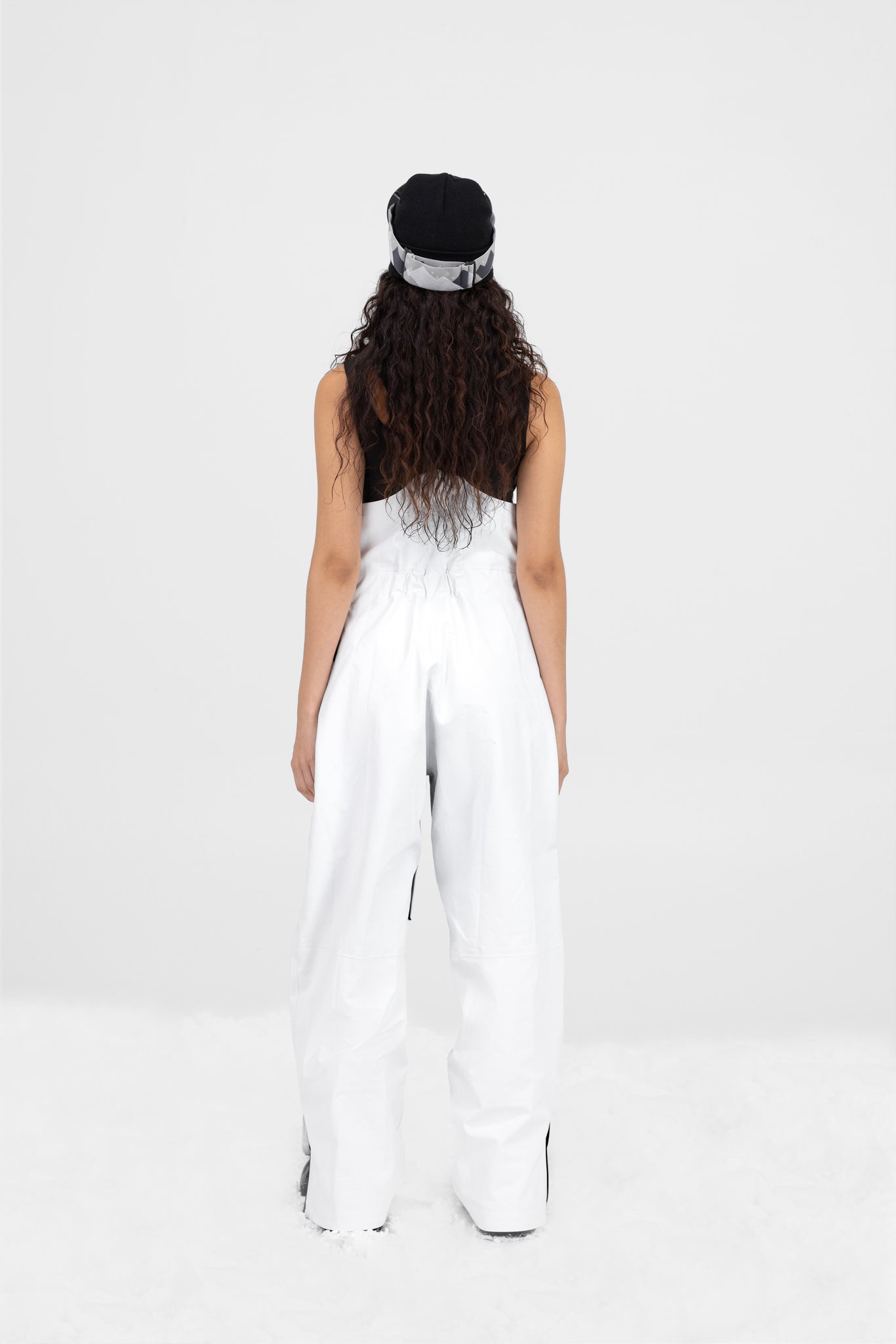 Women's Hextak Vanguard White And Black Snow Bib Pants