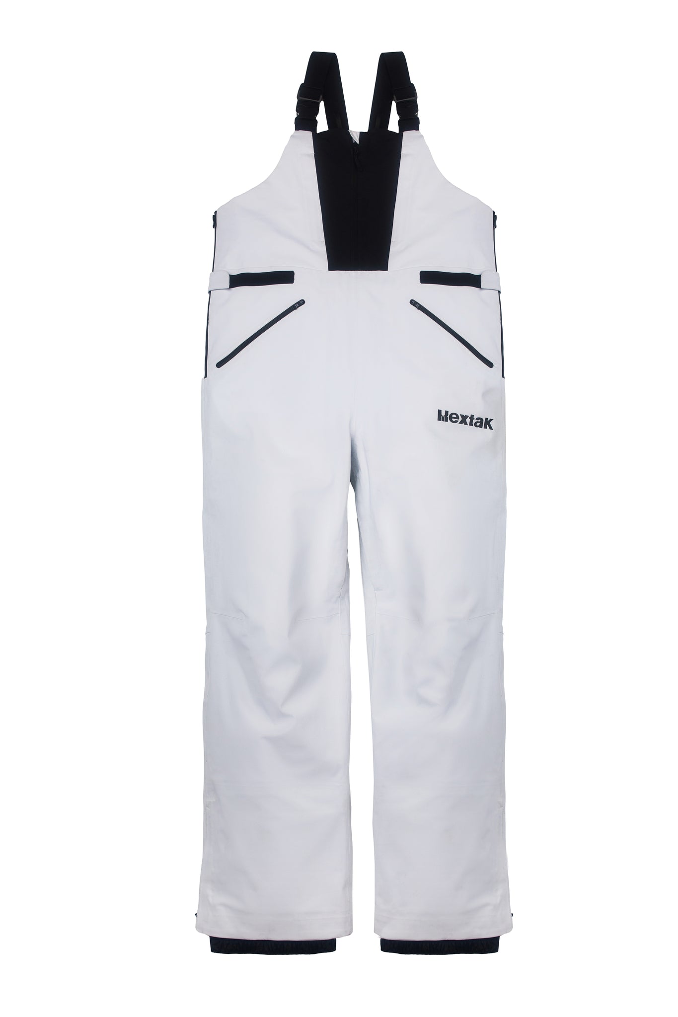 Men's Hextak Vanguard White And Black Snow Bib Pants