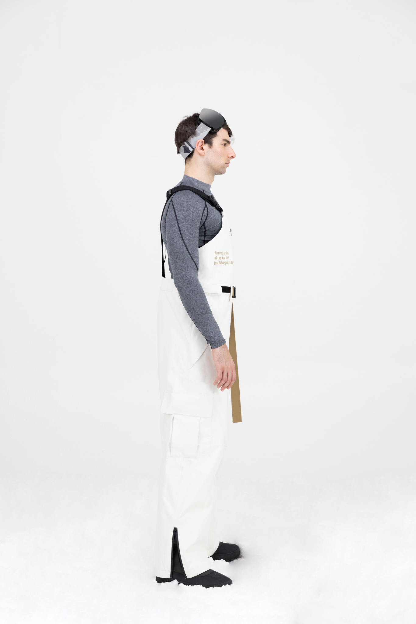 Men's Hextak Avant Beige Snow Bib Pants