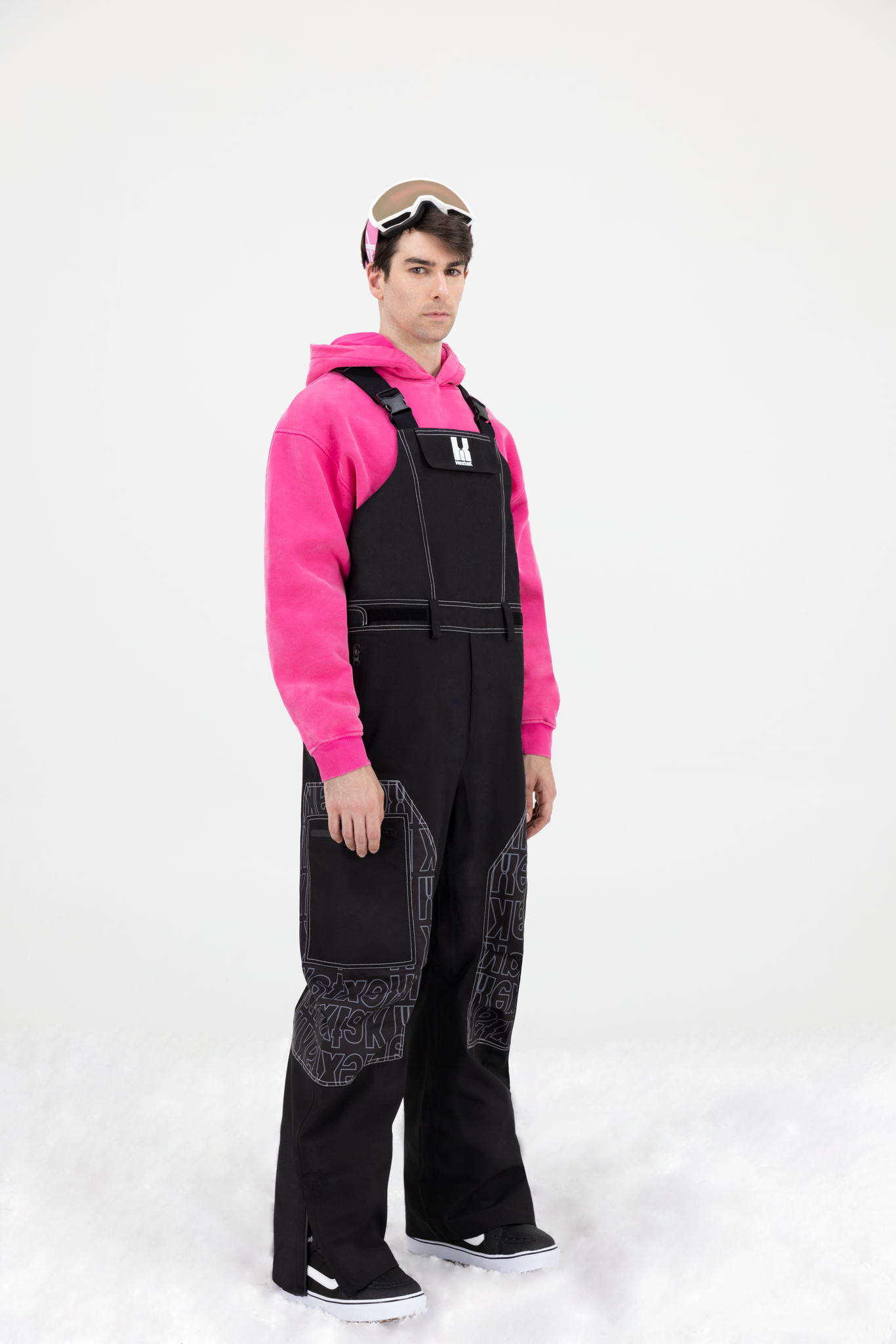 Men's Hextak Zenith Logo Print Snow Bib Pants