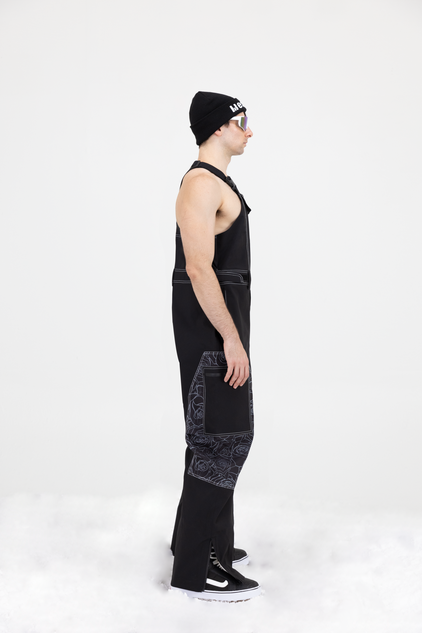 Men's Hextak Zenith Rose Print Snow Bib Pants