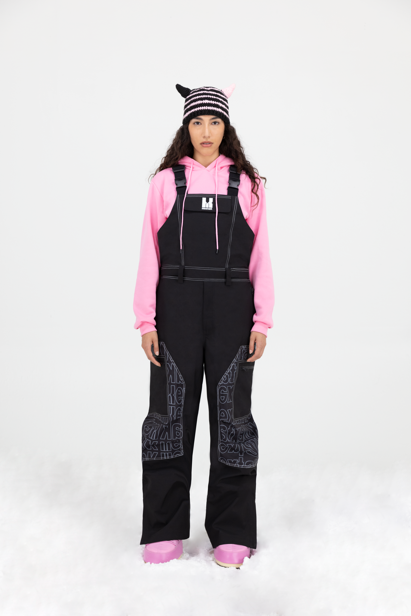 Women's Hextak Zenith Logo Print Snow Bib Pants