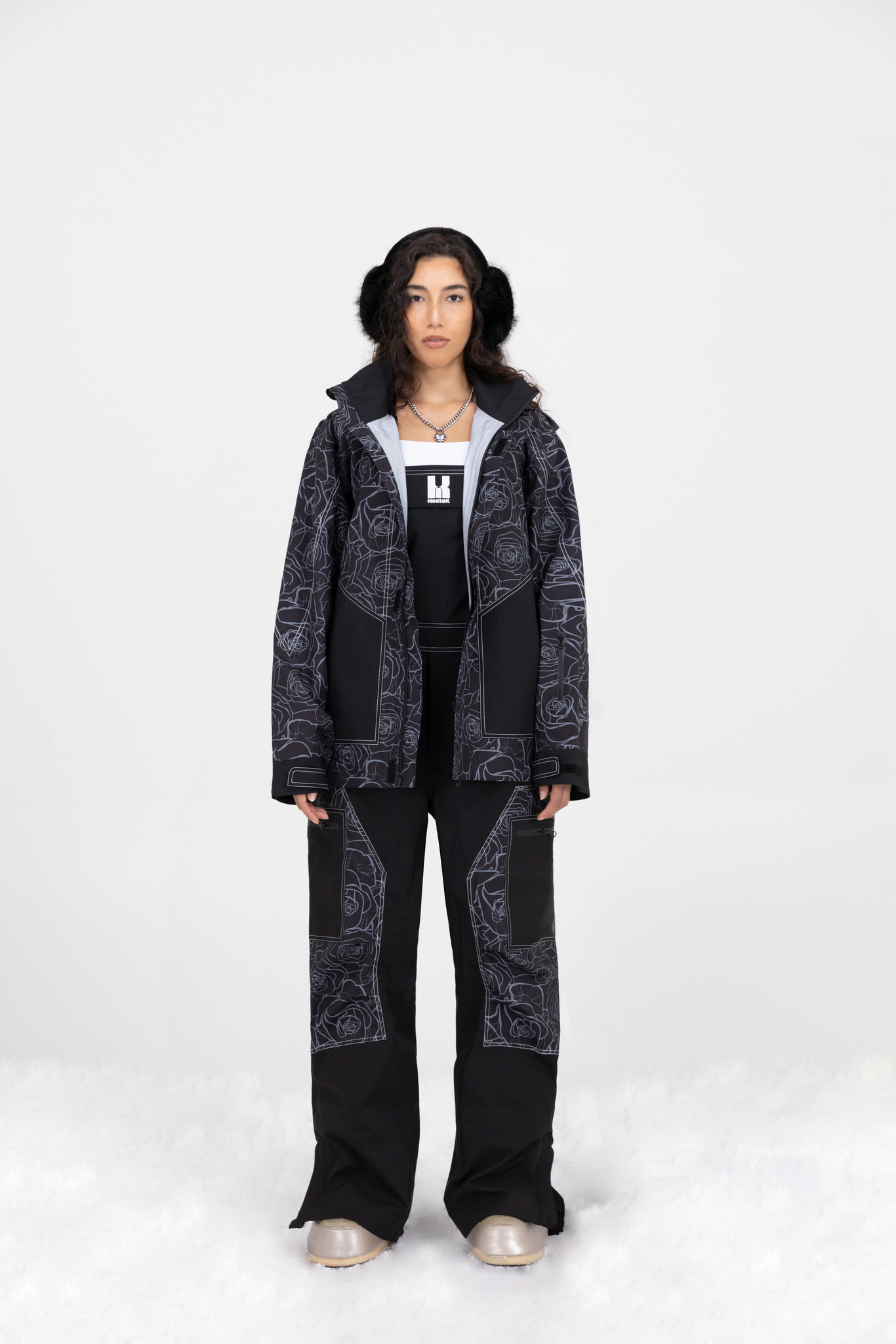 Women's Hextak Zenith Rose Print Snow Jacket